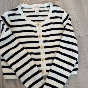 Jessica Simpson Navy and White Striped Cardigan